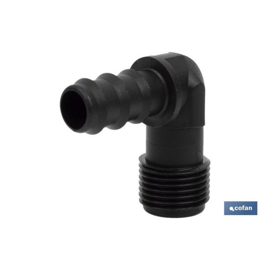 CONEXIÓN EN CODO 90º R.MACHO Ø16MM-1/2 Venta unitaria