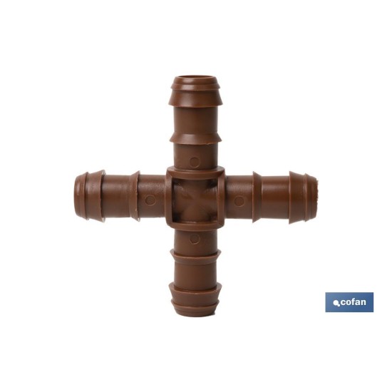 CONEXIÓN EN CRUZ Ø16MM (MARRÓN-MAX SEGUR.) Venta unitaria