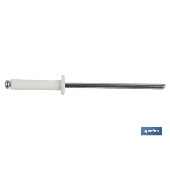 REMACHE ALUMINIO NORMAL BLANCO 4 X 10 MM