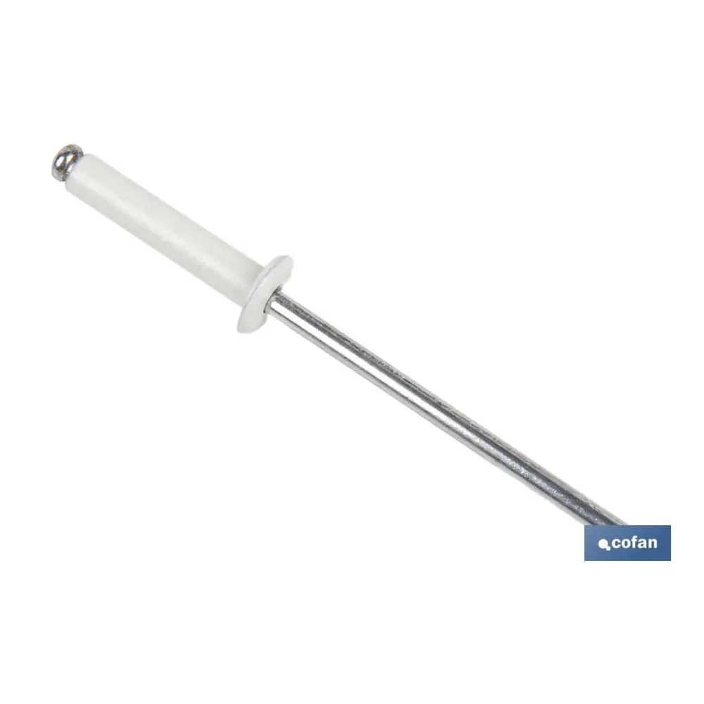 REMACHE ALUMINIO NORMAL BLANCO 4 X 10 MM