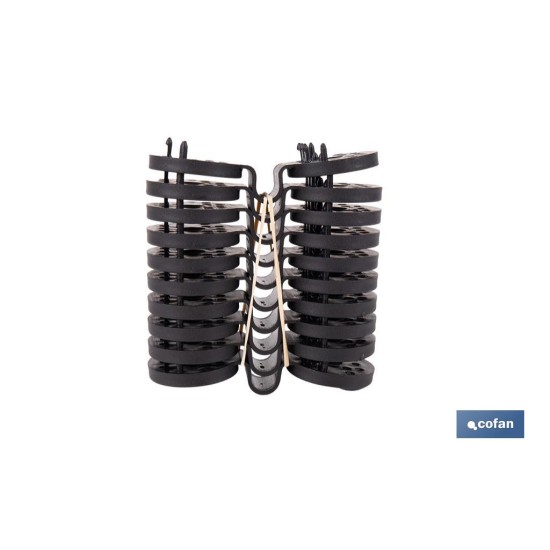 PACK 10 UDS. PINZA NEGRA PARA MALLA DE SOMBREO