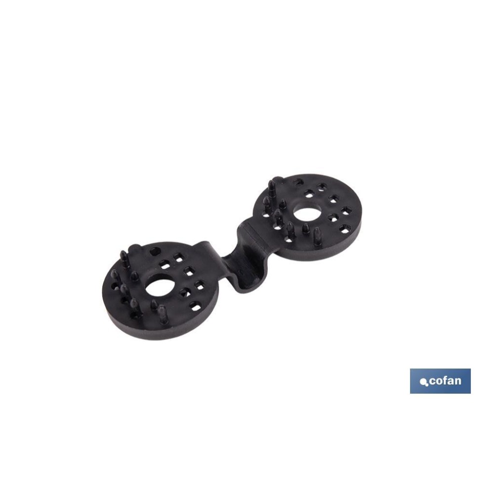 PACK 10 UDS. PINZA NEGRA PARA MALLA DE SOMBREO