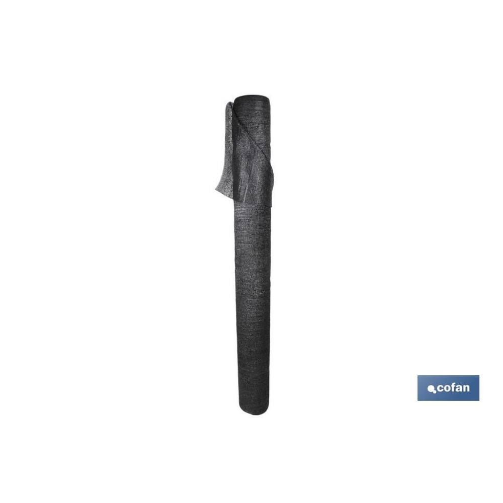 MALLA SOMBREO NEGRA 80% / 90 Grs - 2 x 100 Mts