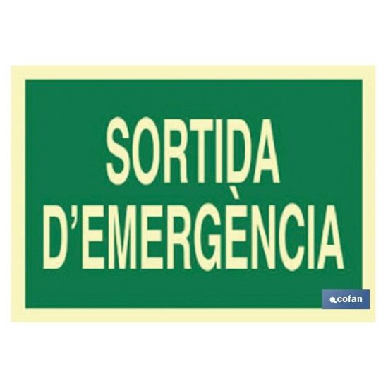 SEÑAL LUMINISCENTE 297X210MM.