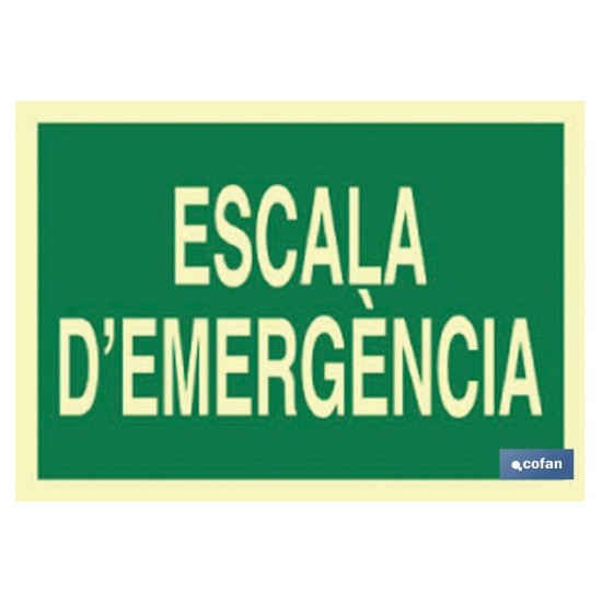 SEÑAL LUMINISCENTE 297X210MM.