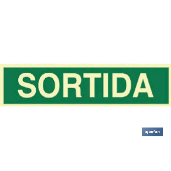 SEÑAL LUMINISCENTE 400X100MM