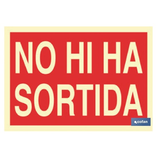 SEÑAL LUMINISCENTE 297X210MM.