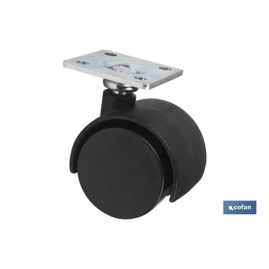 RUEDA PLASTIC Ø40MM PLACA Venta unitaria