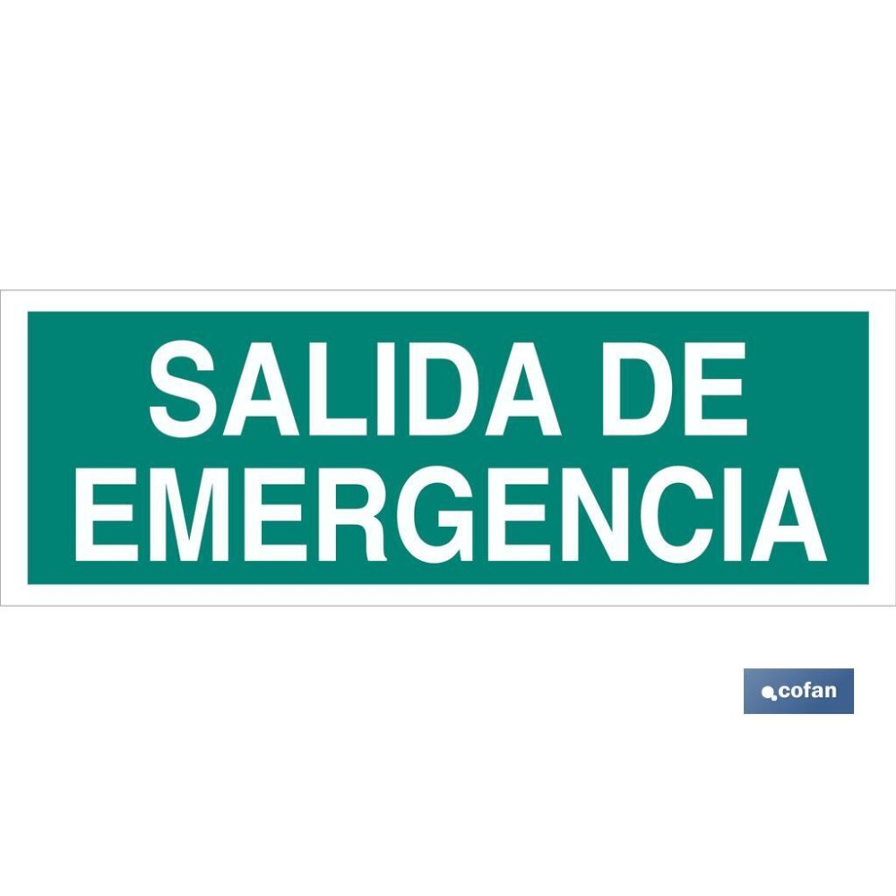 SEÑAL LUMINISCENTE 400X100MM.