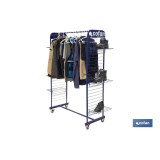 EXPOSITOR C/RUEDAS PARA ROPA Y CALZADO