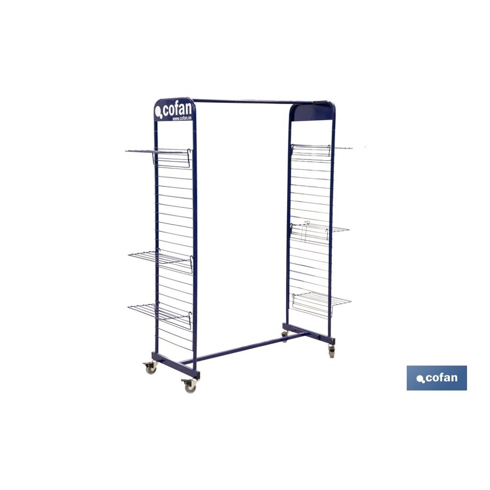 EXPOSITOR C/RUEDAS PARA ROPA Y CALZADO