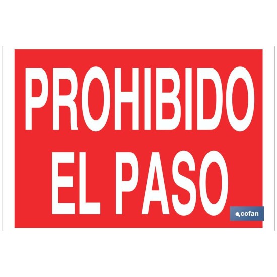 SEÑAL  POLIESTIRENO 297X210MM