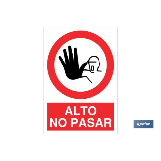 SEÑAL POLIESTIRENO 210X148MM.