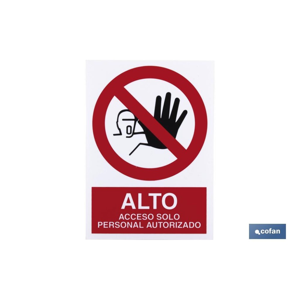 SEÑAL POLIESTIRENO 210X148MM