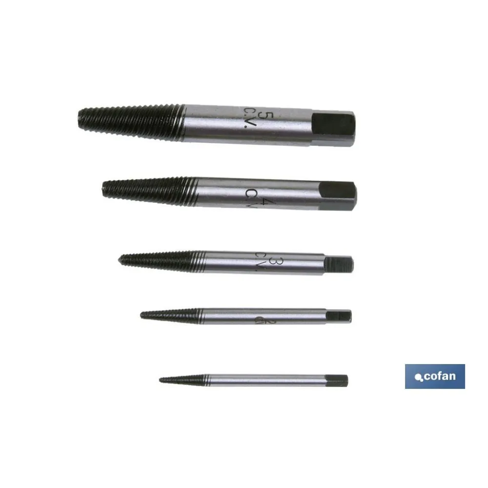 JGO. 6 MACHOS IZQUIERDA (Extractor tornillos)