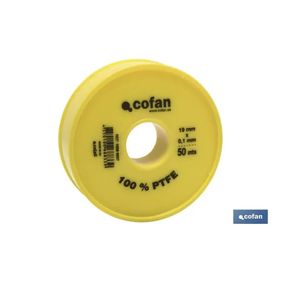 ROLLO 50 MTS CINTA PTFE DE 19mm X 0,10mm
