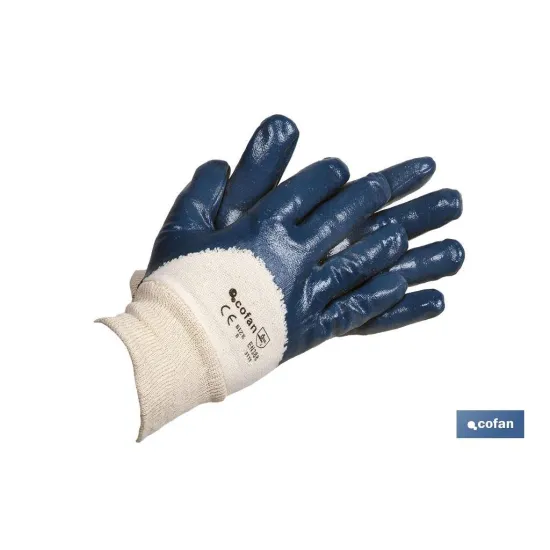 GUANTES NITRILO AZUL T-9