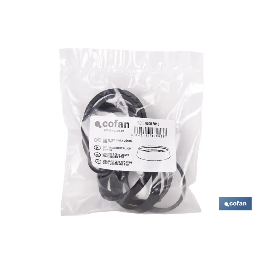 SET 10 PCS JUNTA CÓNICA Ø40 1 1/2