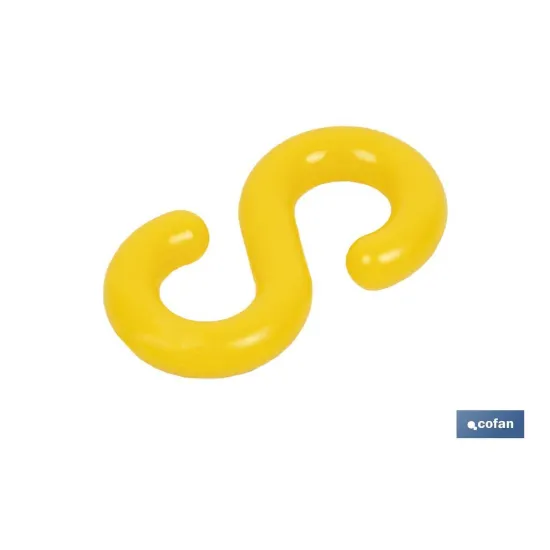 GANCHO S  CADENA PLÁSTICO 8mm AMARILLO