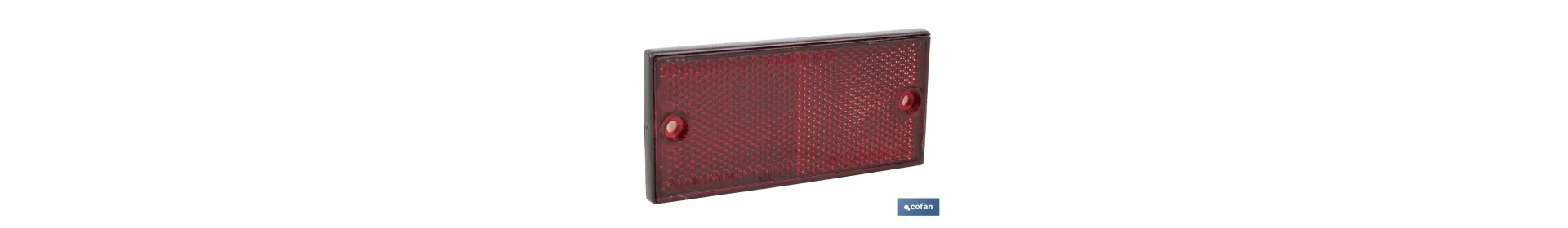 Catadióptrico rectangular con 2 agujeros y adhesivo | Tornillos no incluidos | Producto homologado | Disponible en 3 colores di