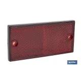 Catadióptrico rectangular con 2 agujeros y adhesivo | Tornillos no incluidos | Producto homologado | Disponible en 3 colores di