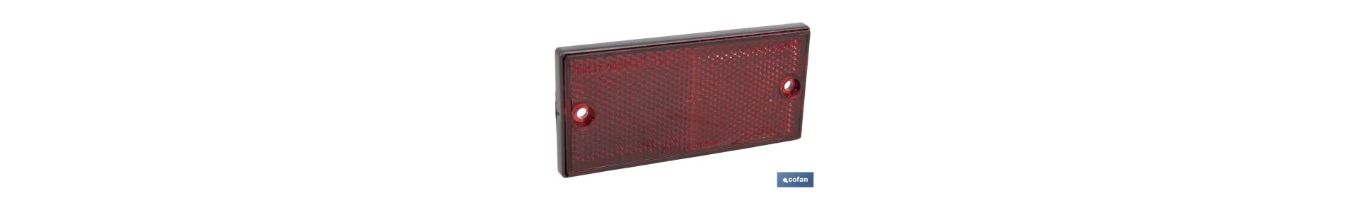 Catadióptrico rectangular con agujeros | Tornillos no incluidos | Producto homologado | Disponible en 3 colores diferentes | Me