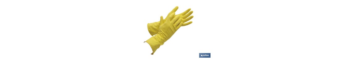 Guantes de látex flocado | Agarre y sujeción óptimos | Protegen y cuidan la piel | Ideales para tareas de limpieza