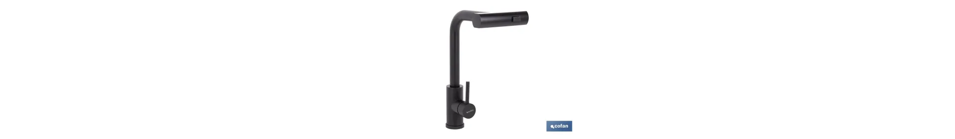 Comprar Grifo de Cocina Negro con 3 Funciones y Giro 360º | Material