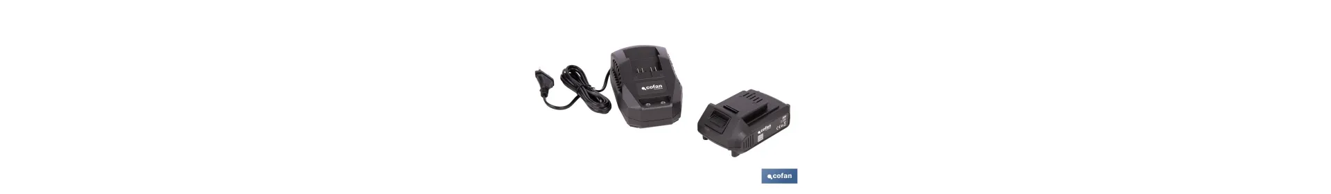 Pack de Cargador 20 V 2.4 a + Batería 20 V 2.0 Ah Li-ion | Compatible