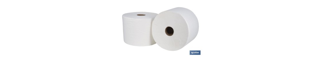 Pack de 2 bobinas industriales de papel secamanos | Doble capa extra | Máxima Absorción