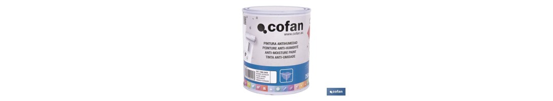 Pintura antihumedad sintética blanca satinada | Protección para paredes y techos | Capacidad: 750 ml y 4 L