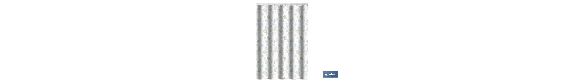 Tienda de Cortina de Baño Impermeable con Motivos Marinos para Ducha