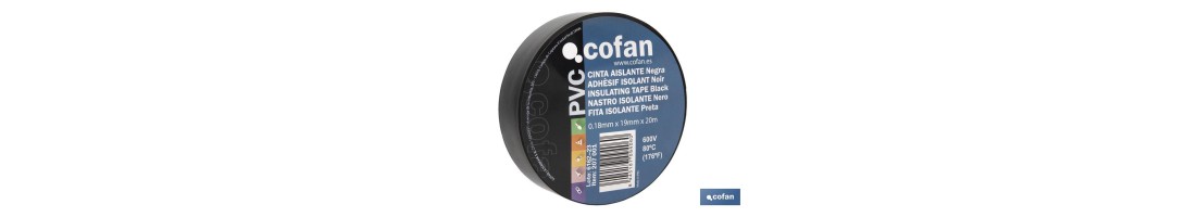 Cinta Aislante 180 Micras | Color negro | Resistente al voltaje, al calor y a diferentes ácidos y alcalinos