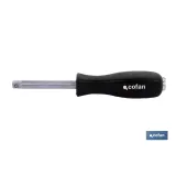 Destornillador rígido doble boca en 1/4 | Para vasos de 1/4\\\" | Con cuadradillo trasero también en 1/4\\\"
