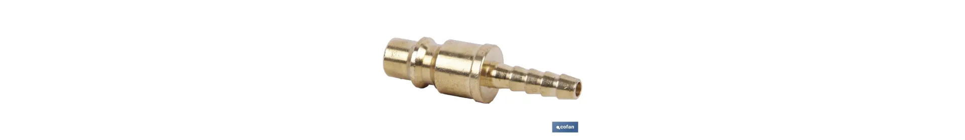 Conector de aire con espiga tubo Ø13mm de Gran Caudal | Acoplador con espiga de tubo Ø13mm para instalaciones neumáticas