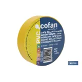 Cinta Aislante 180 Micras | Color amarillo | Resistente al voltaje, al calor y a diferentes ácidos y alcalinos