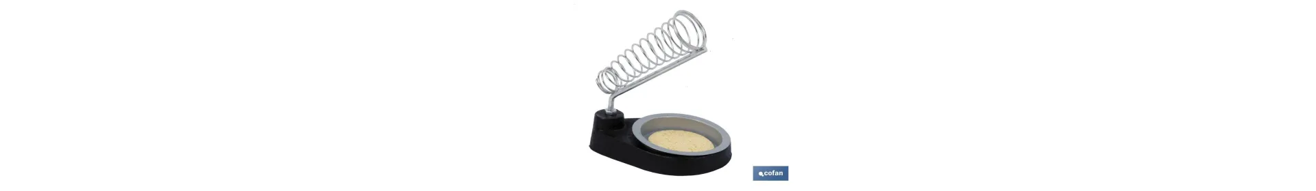 Soporte para soldar Estáño | Resorte metálico unido a la base circular | Longitud 170 mm