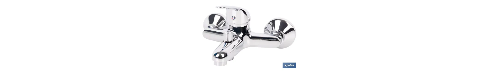 Grifo monomando para bañera con acabado cromado | Incluye cartucho cerámico de 40 mm | Gama Ölfus