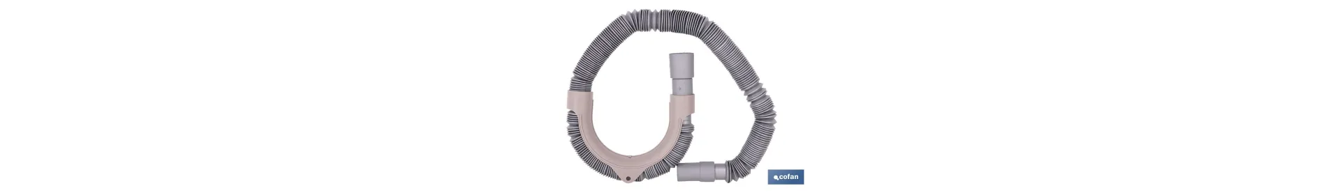 Manguera de desagüe para lavadora | Flexible corrugada con 0,8 a 2 metros y Ø24 mm