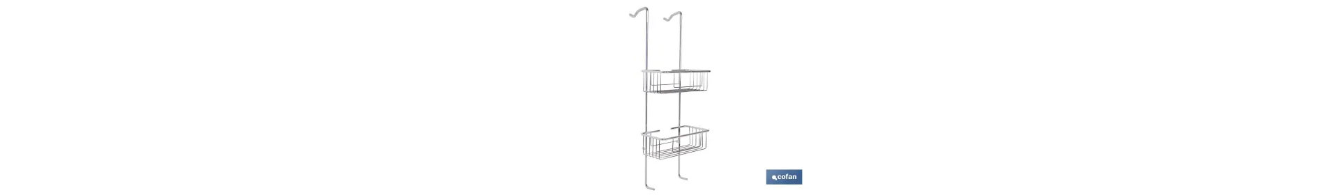 Cesta de ducha doble colgante de acero inoxidable 304 con 2 niveles | Disponible en dos acabados