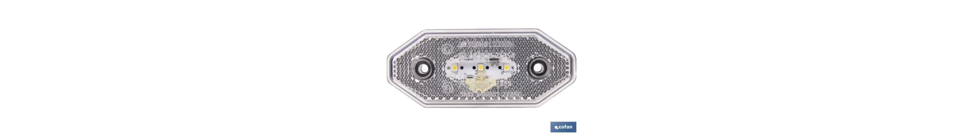 Luz de gálibo delantera LED blanca 12/24V | IP68 Homologada ECE R7 para camión, remolque y tráiler