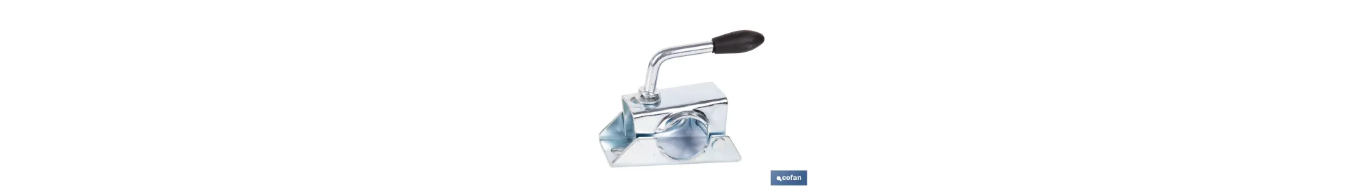 Abrazadera de acero galvanizado para rueda Jockey de remolque con de eje 48 mm