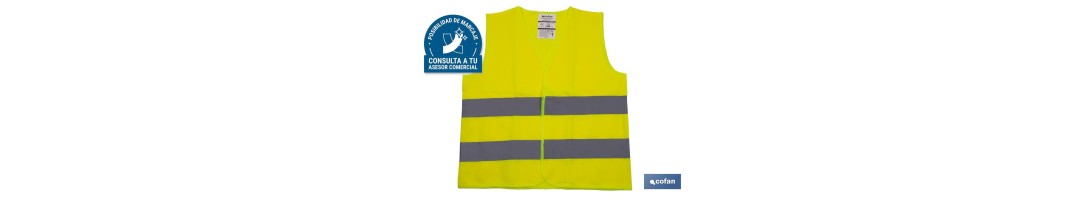 Chaleco reflectante | Color Amarillo | Talla niños | EN ISO 20471 | Categoría II I