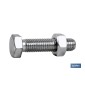 Tornillo con cabeza hexagonal + tuerca DIN-933/934 | Rosca total | Clase BR Zincado | Medidas desde M-4 hasta M-20