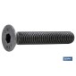 Tornillo allen DIN 7991 | Cabeza avellanada y plana con hexágono | Clase 10.9 negro | Medidas desde M-3 hasta M-24