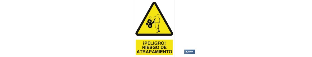 ¡Peligro! riesgo de atrapamiento