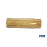 Punta para atornillador | Fabricado en Titanio | Modelo 1/4 Torx | Longitud 25 mm