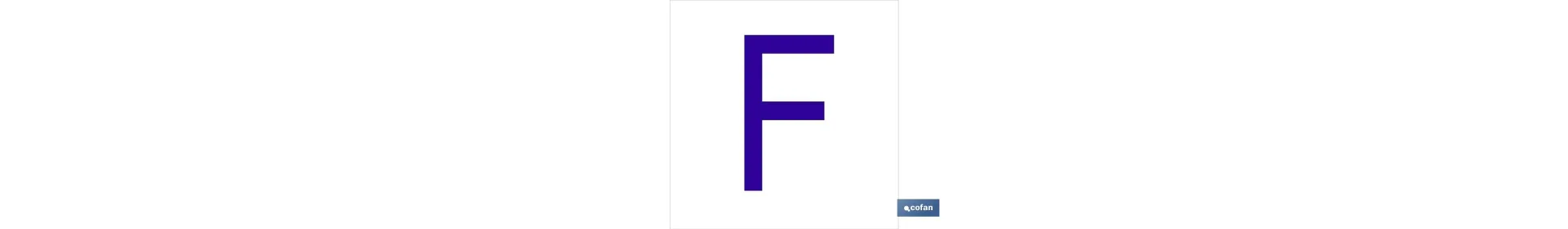 F Letra en glasspack