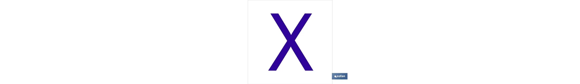 X Letra en glasspack
