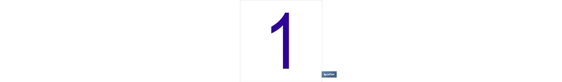 1 Número en glasspack